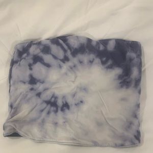 Blue and white tye dye tube too